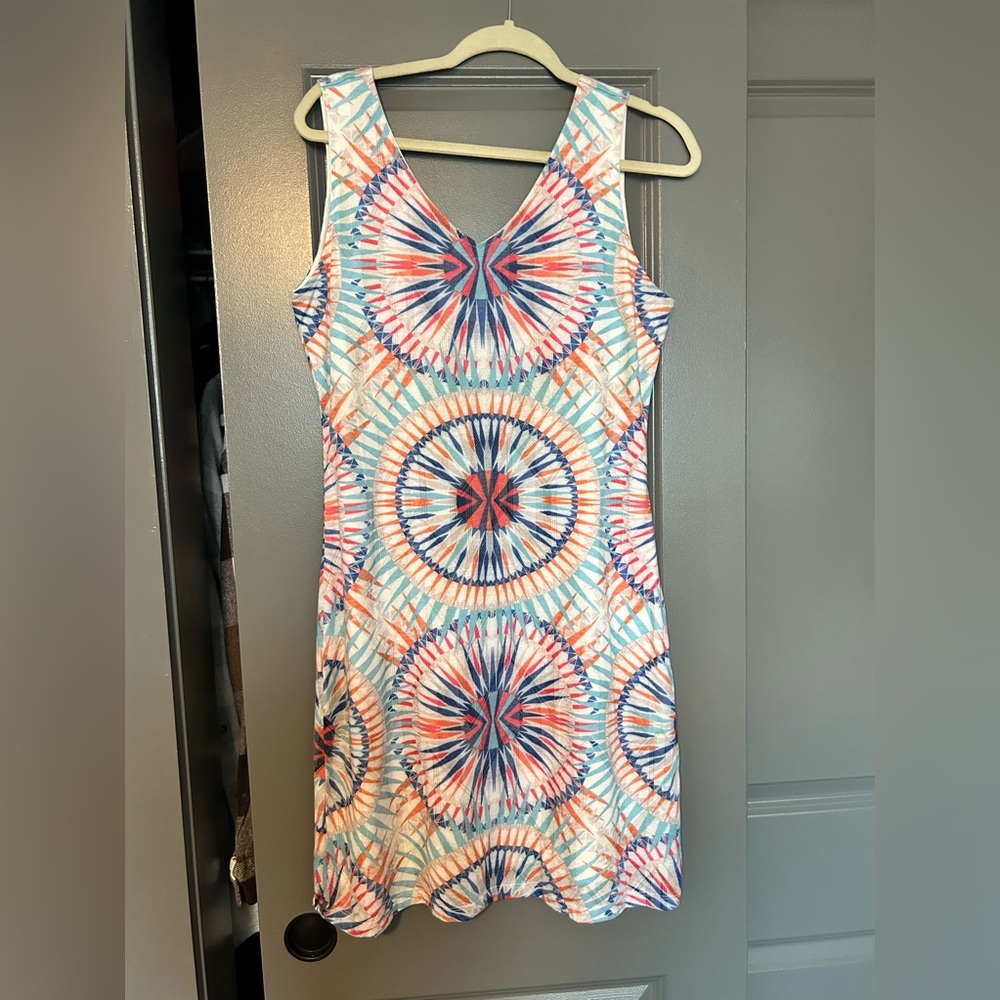 Multicolored fitted dress